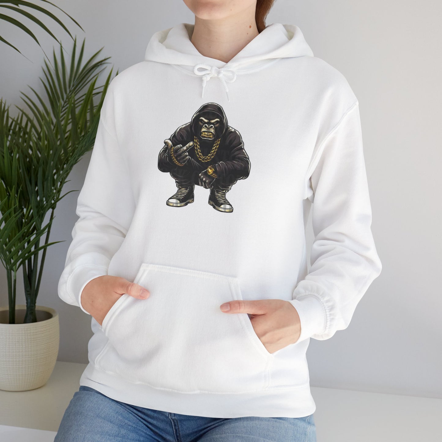 Gangsta Gorilla Hoodie — Urban Streetwear Gorilla Gang Design