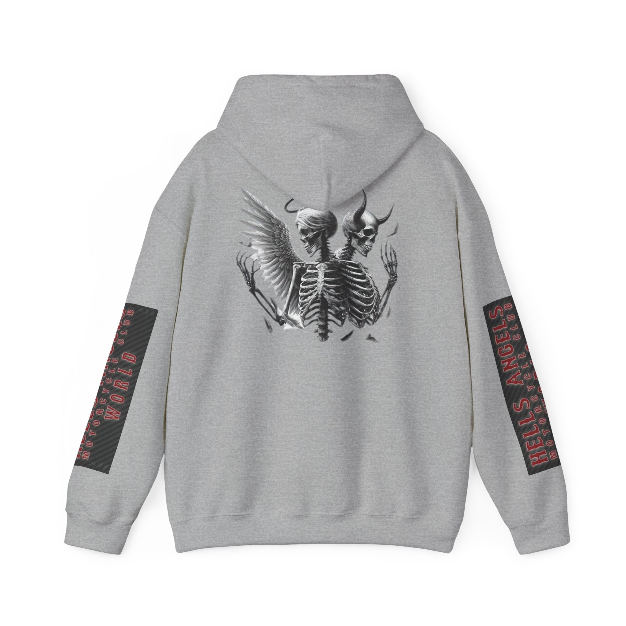 Skull Kiss Hoodie — Gothic Skeleton Couple Graphic Pullover