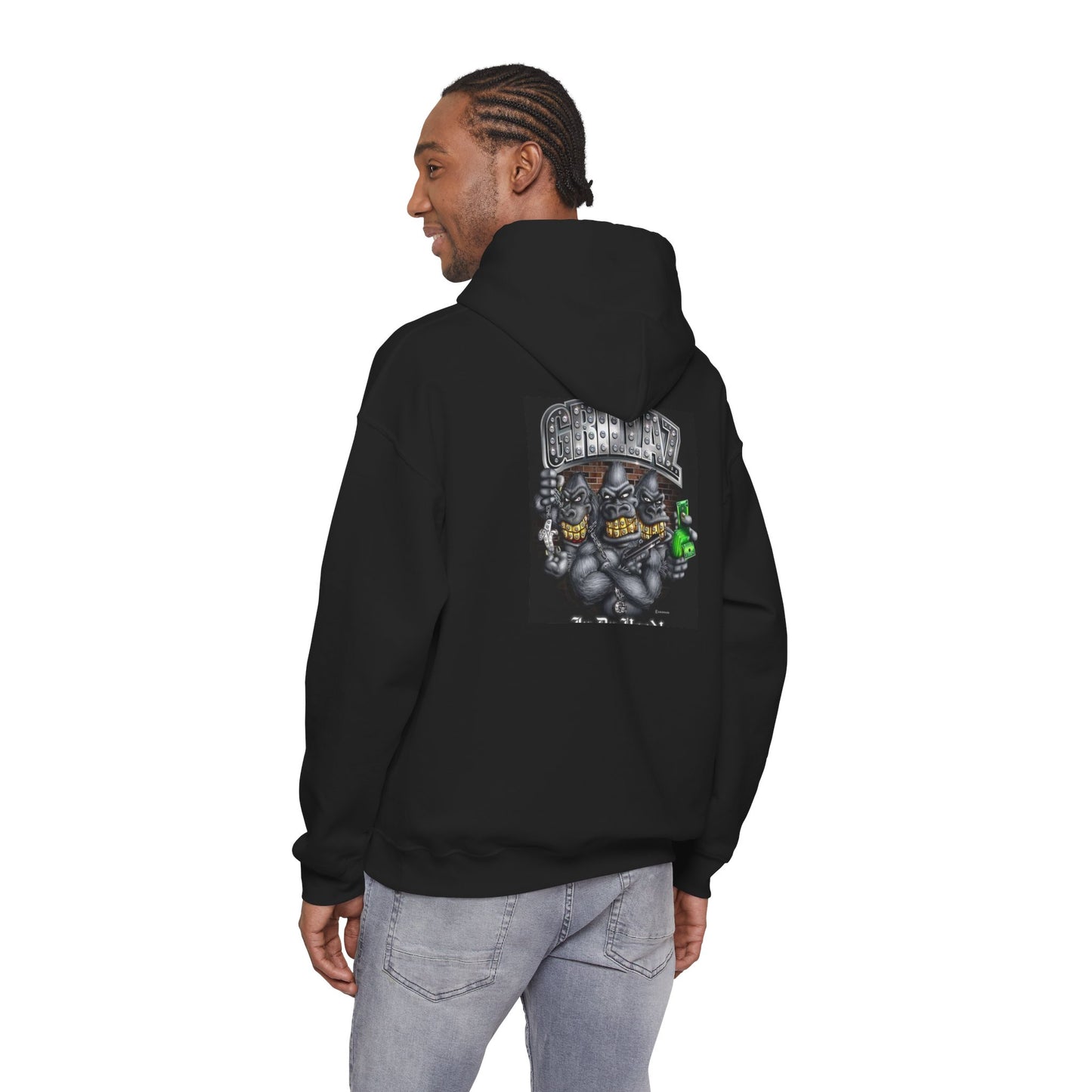 Gangsta Gorilla Hoodie — Urban Streetwear Gorilla Gang Design