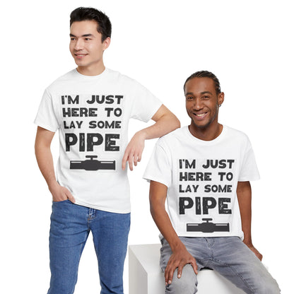 Funny Construction Tee, Heavy Cotton Tee, Gift for Plumber, Humorous Work Shirt, Funny DIY Outfit