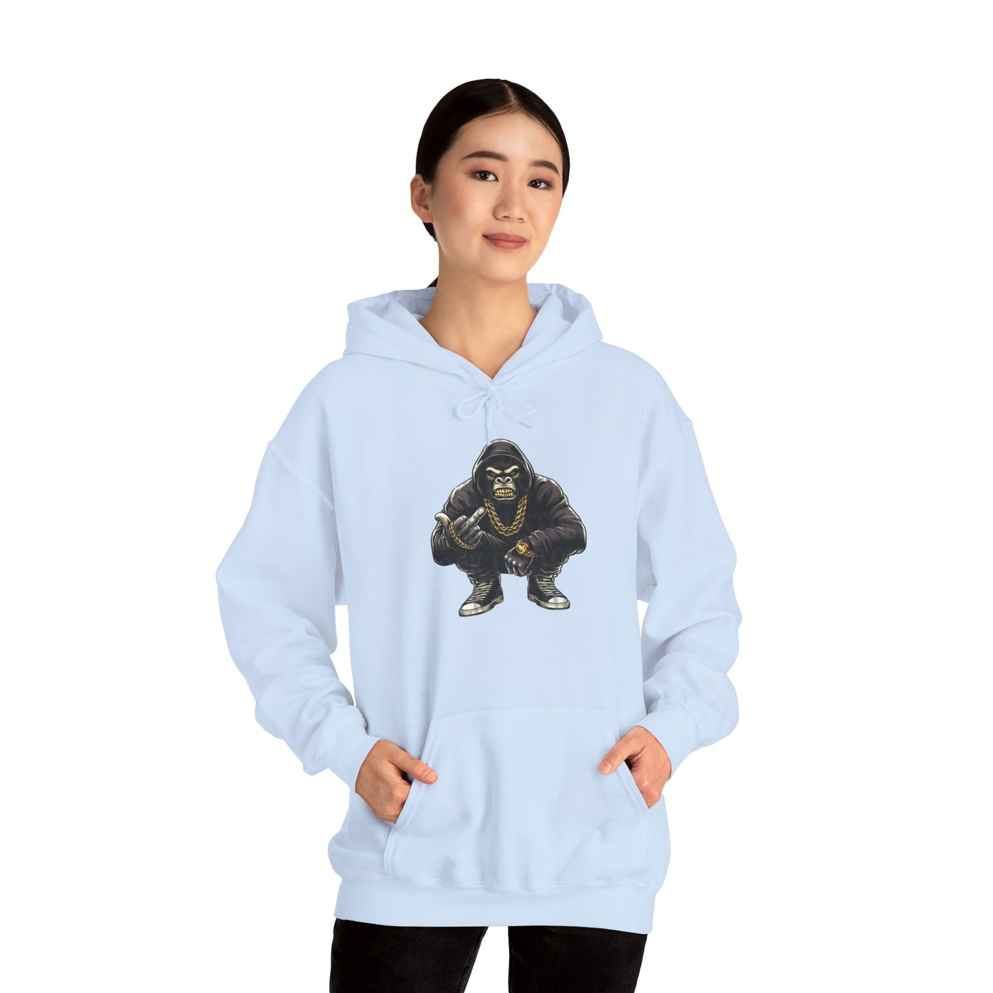 Gangsta Gorilla Hoodie — Urban Streetwear Gorilla Gang Design