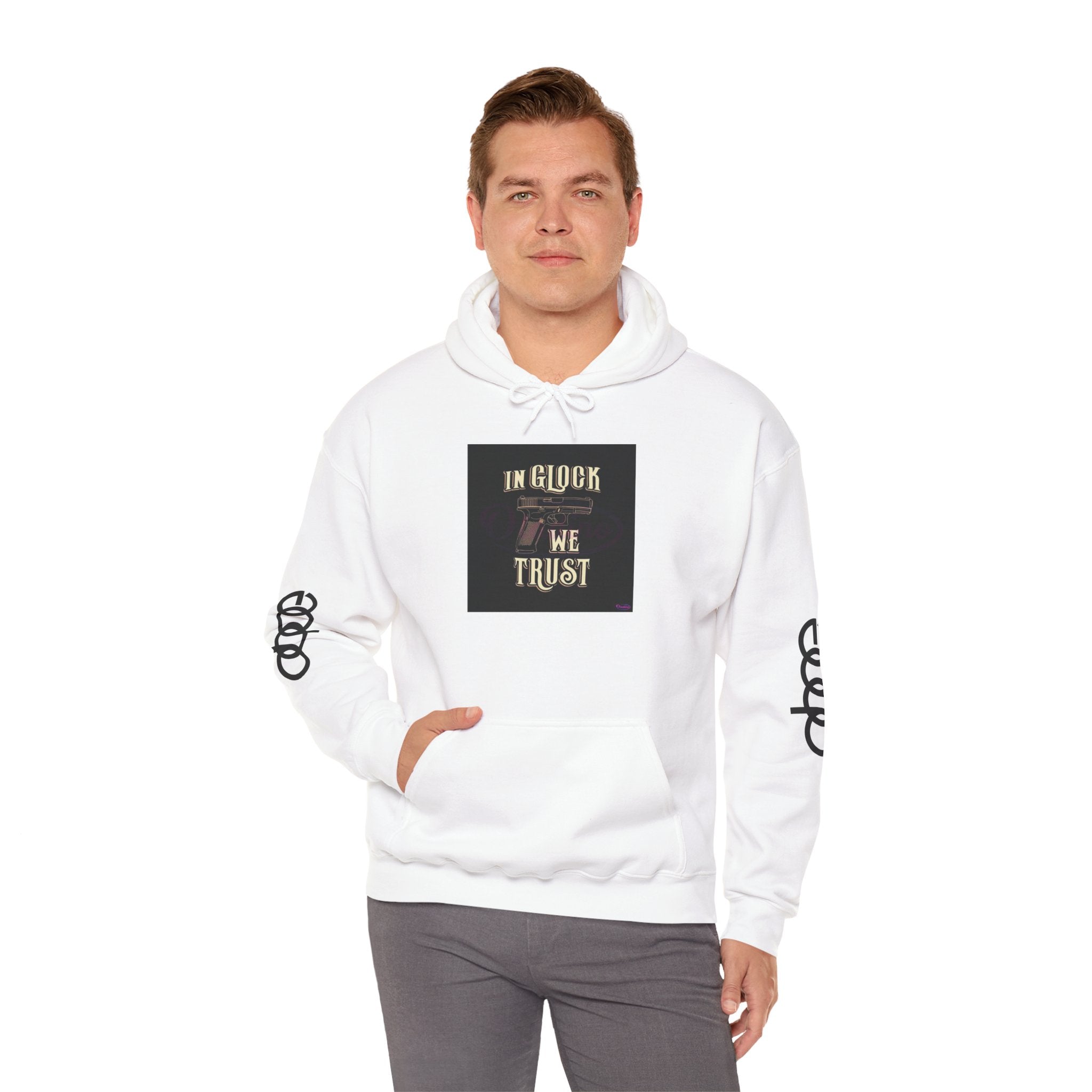 "In Glock We Trust" Cali Rich Hoodie — Streetwear Pistols Graphic Hoodie