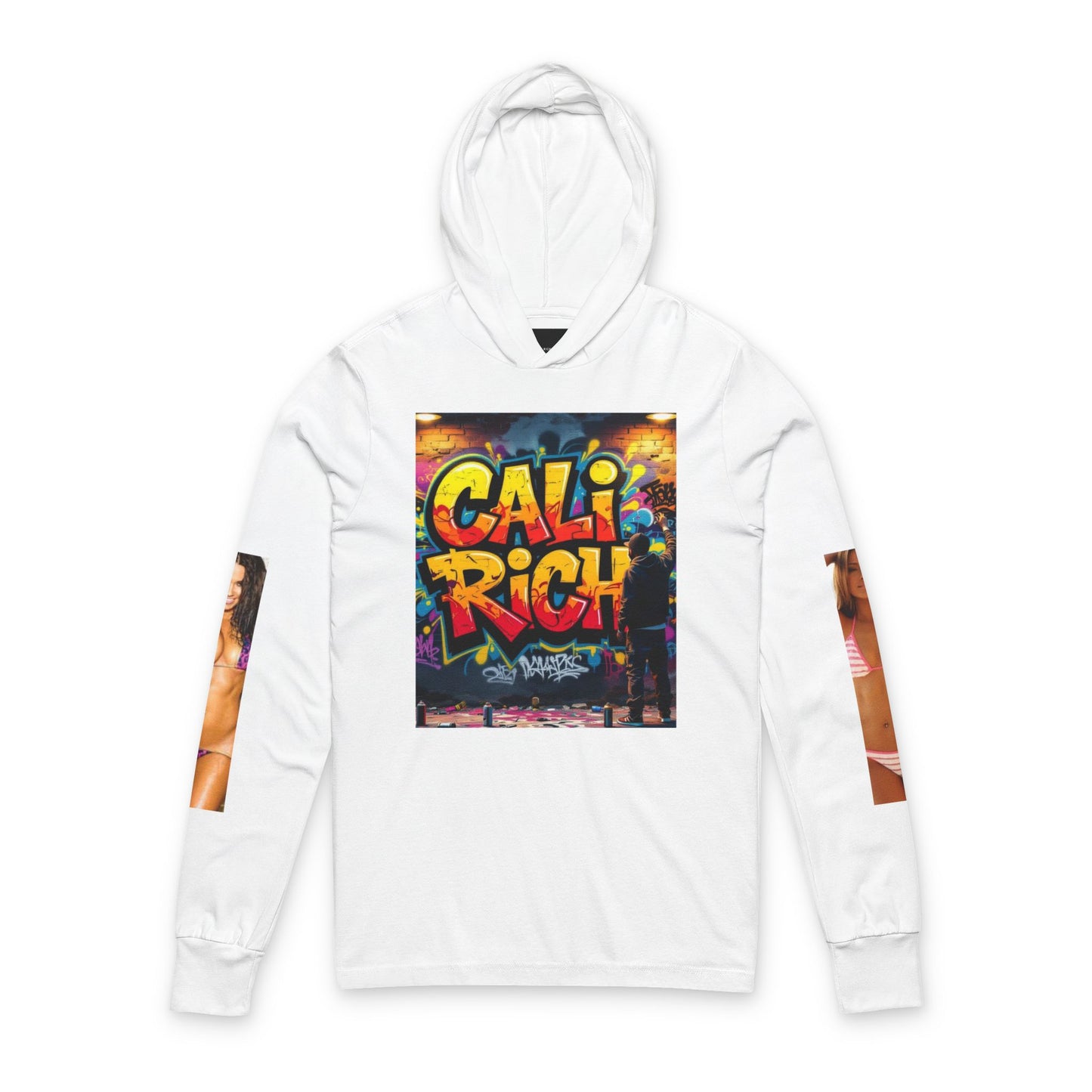 Cali Rich Long Sleeve Hoodie - Urban Graffiti Luxe