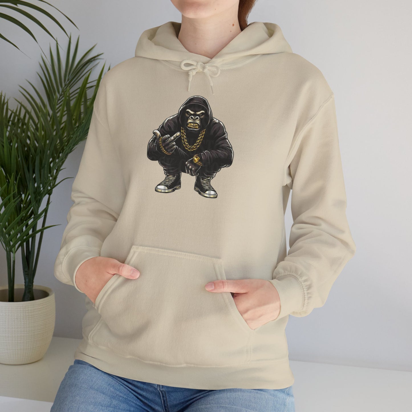 Gangsta Gorilla Hoodie — Urban Streetwear Gorilla Gang Design