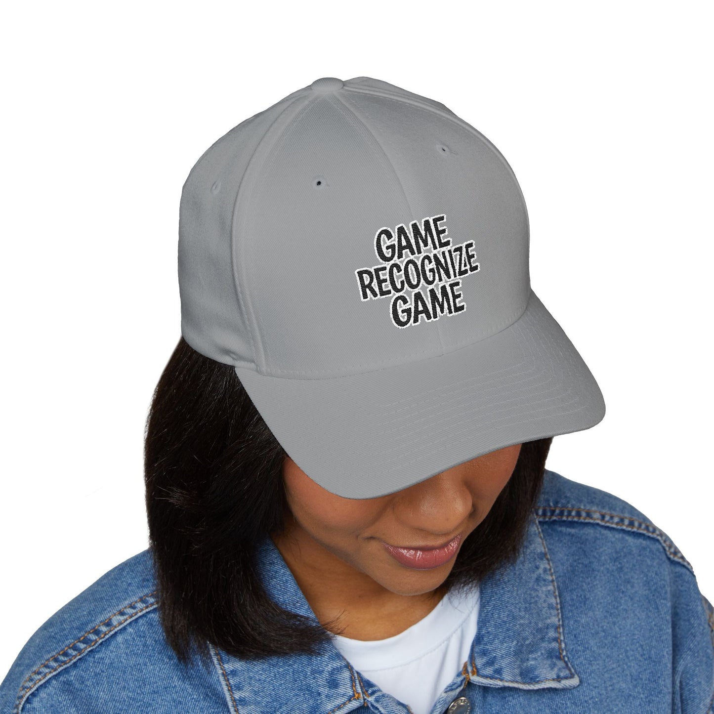 Embroidered 'Game Recognize Game' Cap — Structured Closed - Back Baseball Hat - Cali Rich Clothing