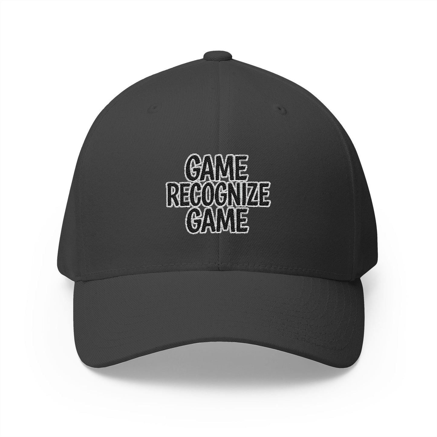 Embroidered 'Game Recognize Game' Cap — Structured Closed - Back Baseball Hat - Cali Rich Clothing