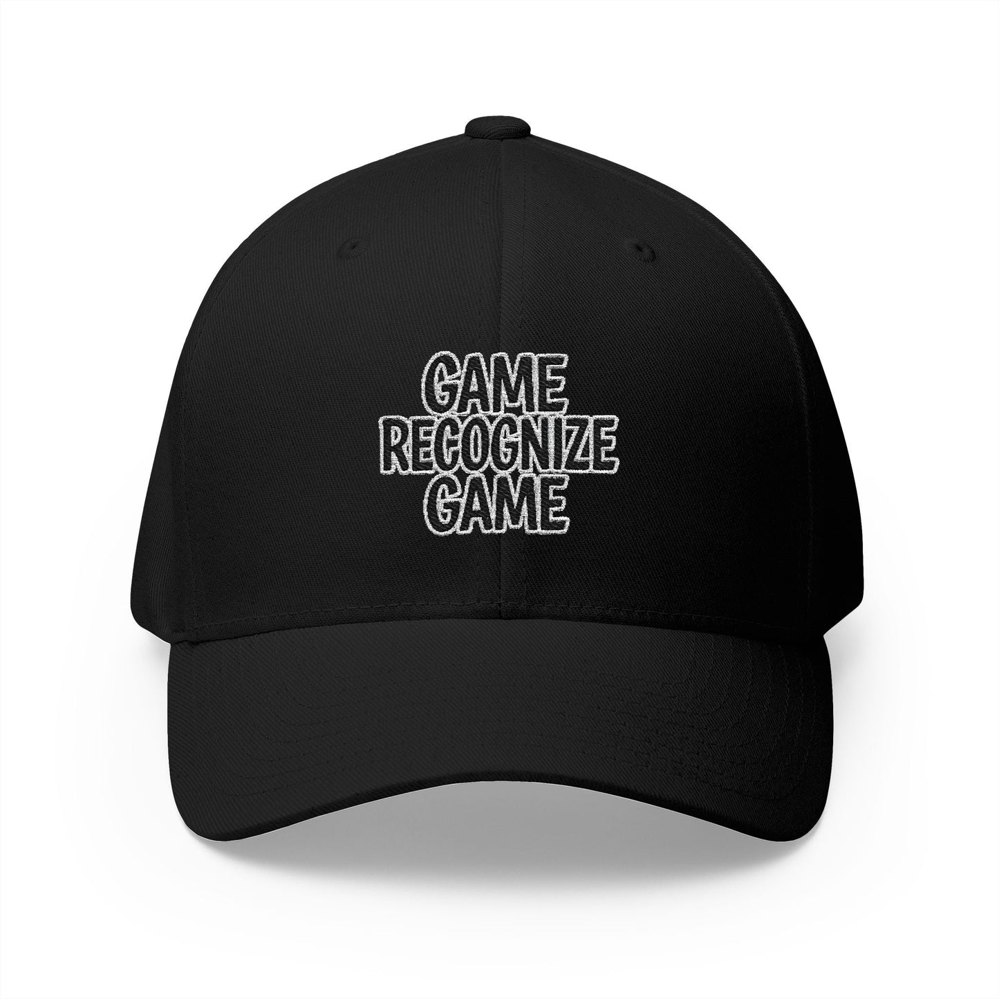 Embroidered 'Game Recognize Game' Cap — Structured Closed - Back Baseball Hat - Cali Rich Clothing
