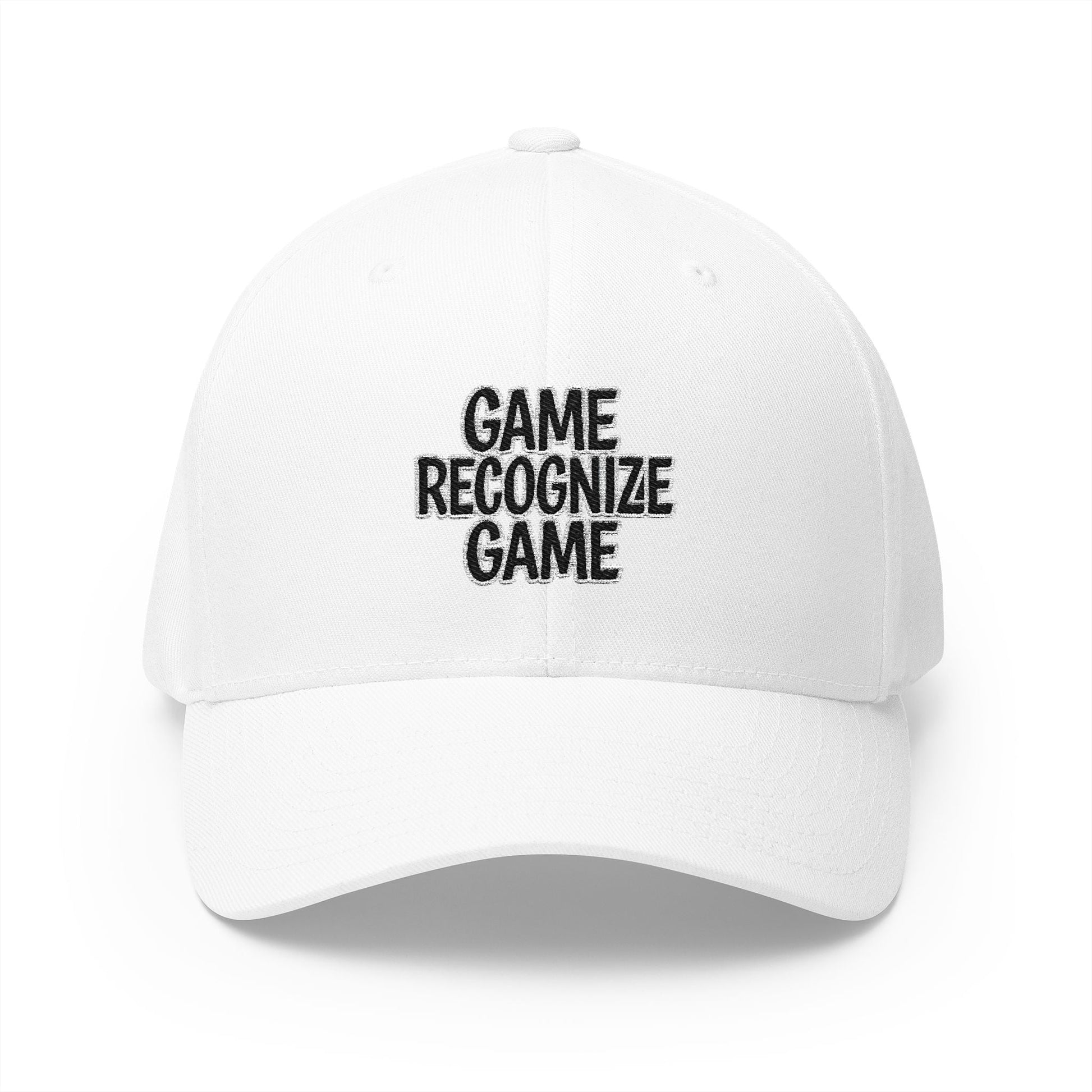 Embroidered 'Game Recognize Game' Cap — Structured Closed - Back Baseball Hat - Cali Rich Clothing