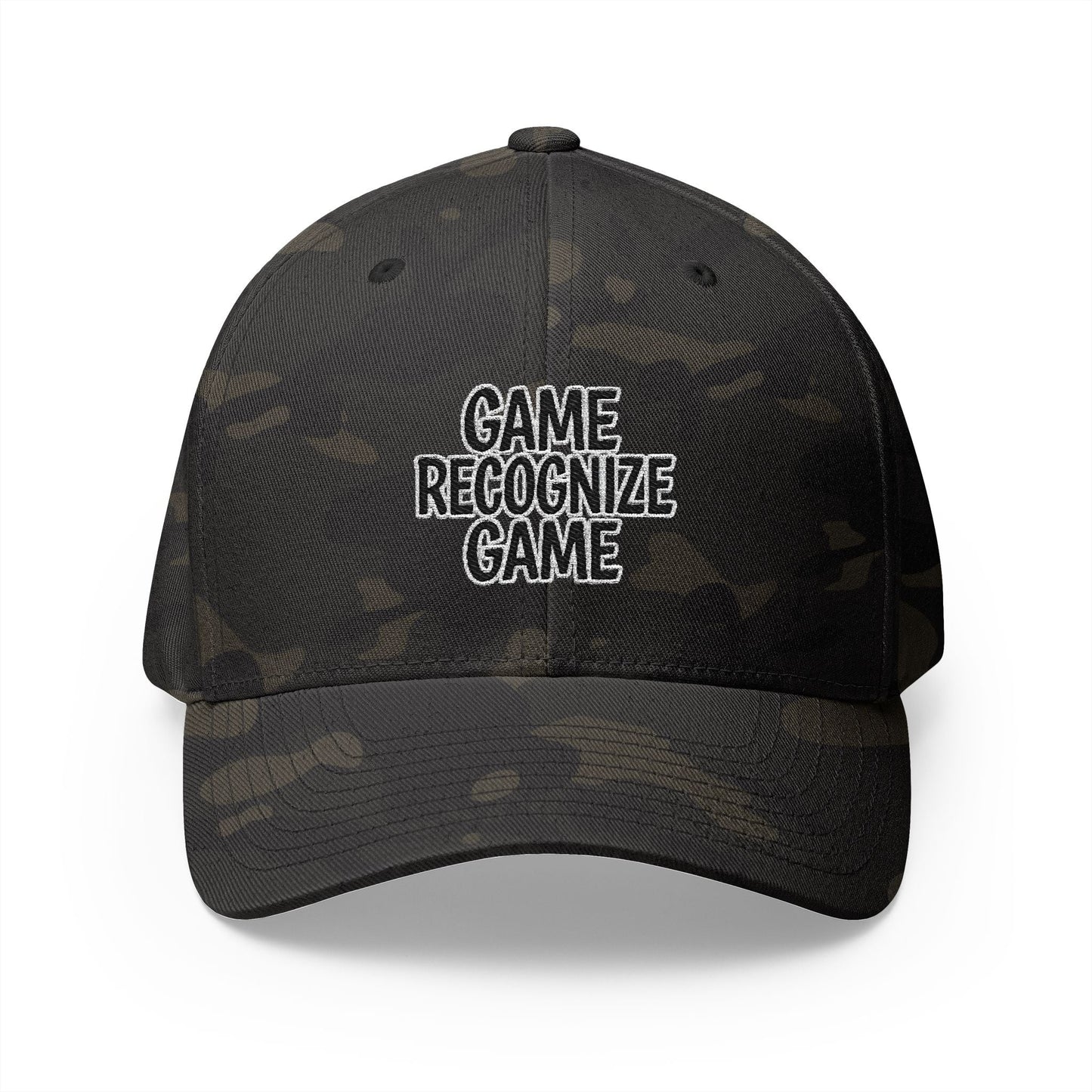 Embroidered 'Game Recognize Game' Cap — Structured Closed - Back Baseball Hat - Cali Rich Clothing