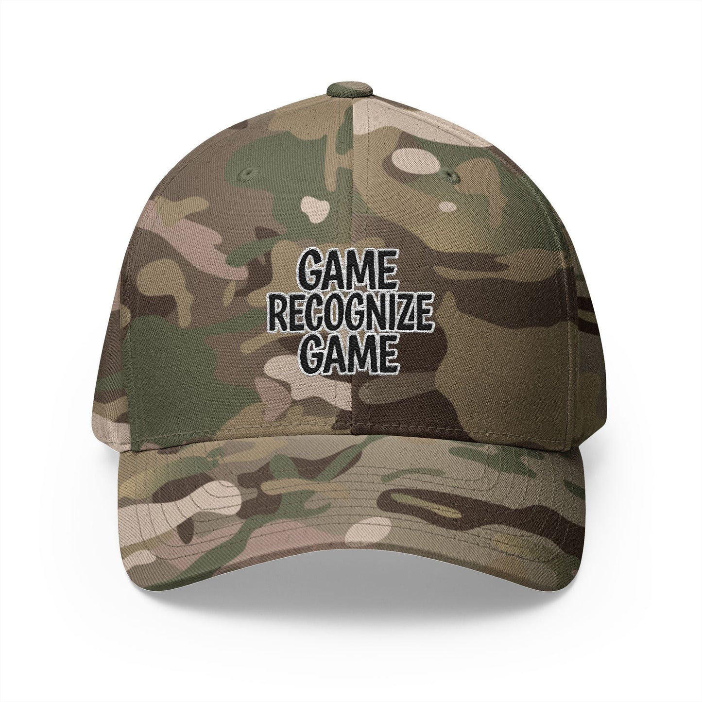 Embroidered 'Game Recognize Game' Cap — Structured Closed - Back Baseball Hat - Cali Rich Clothing
