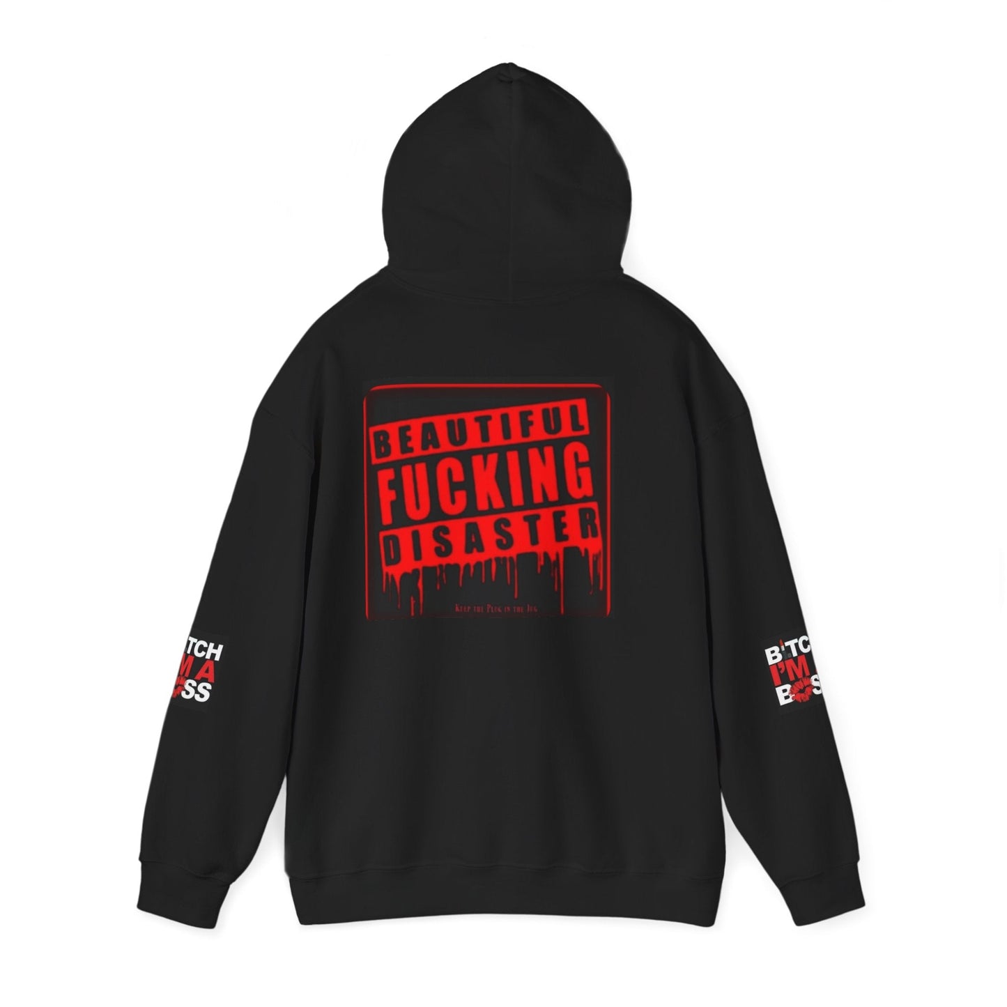 Hoodie — "Beautiful F***ing Disaster" Boss Babe Graphic Pullover - Cali Rich Clothing