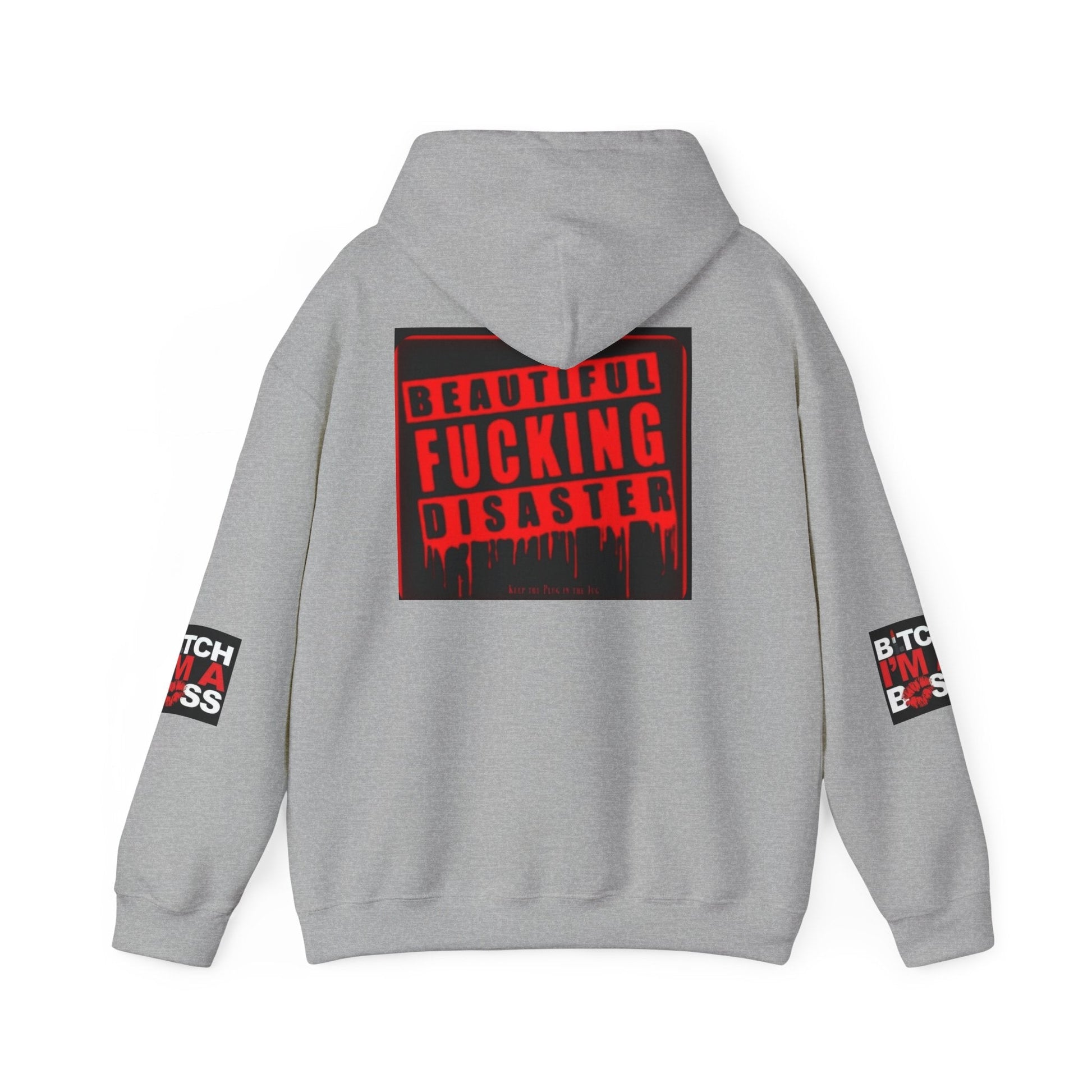 Hoodie — "Beautiful F***ing Disaster" Boss Babe Graphic Pullover - Cali Rich Clothing