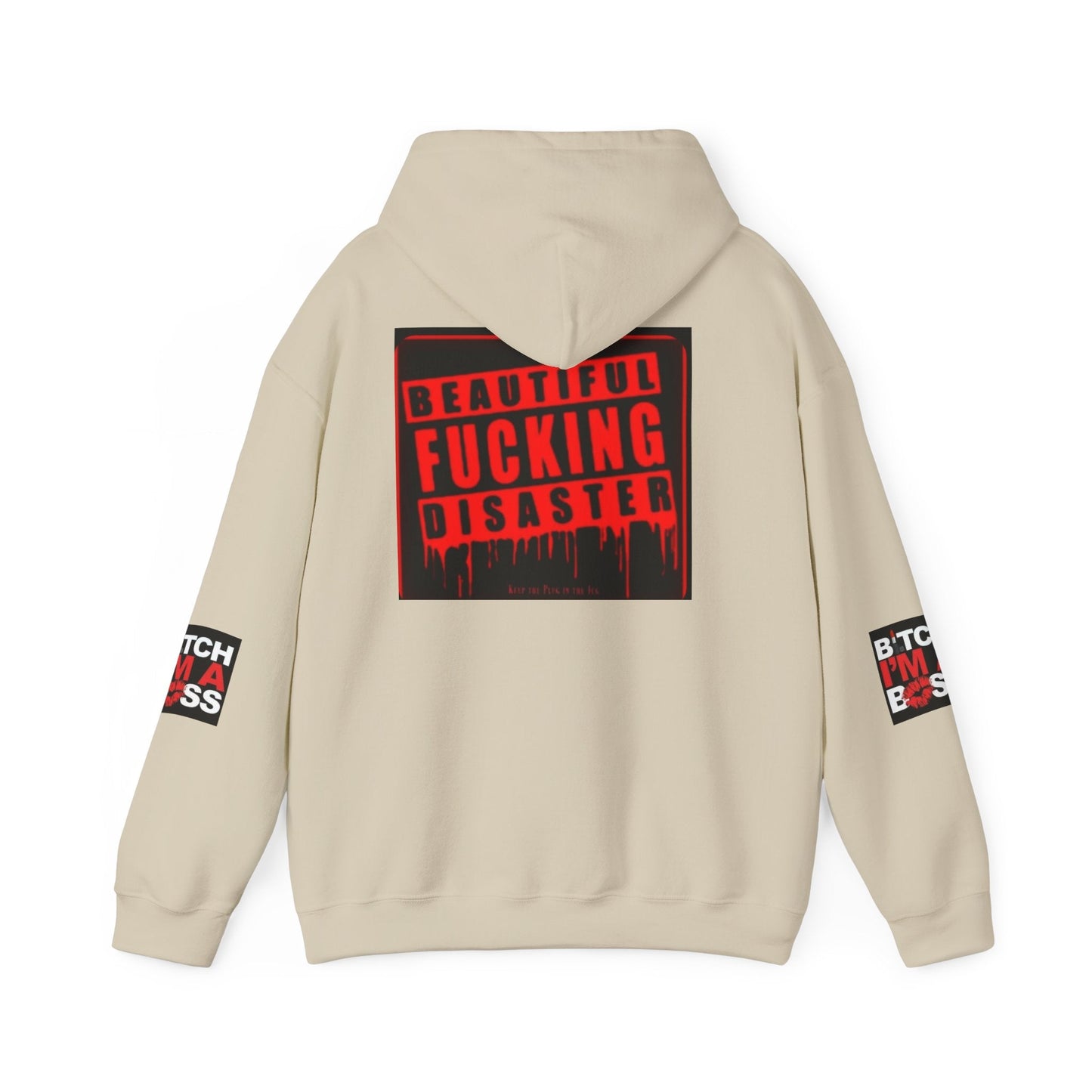 Hoodie — "Beautiful F***ing Disaster" Boss Babe Graphic Pullover - Cali Rich Clothing