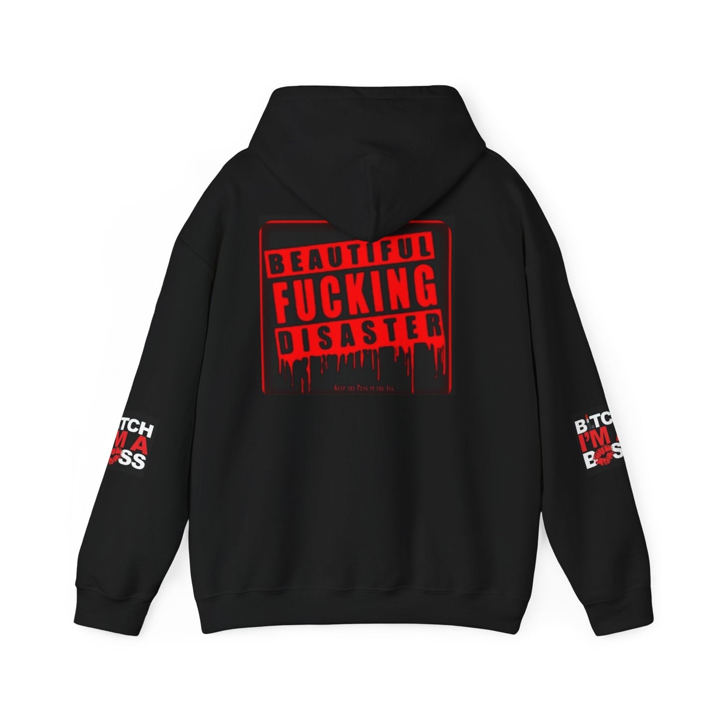 Hoodie — "Beautiful F***ing Disaster" Boss Babe Graphic Pullover - Cali Rich Clothing