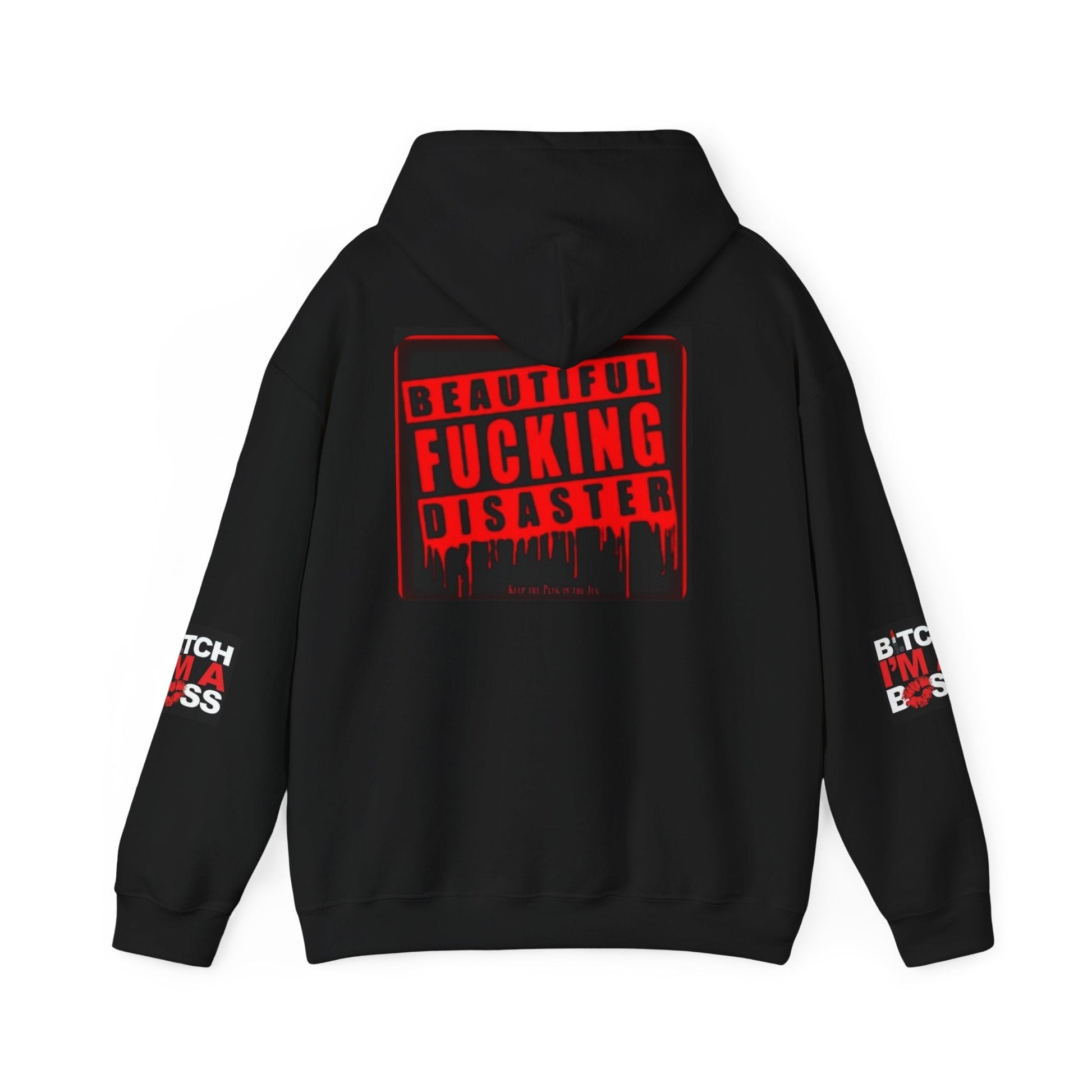 Hoodie — "Beautiful F***ing Disaster" Boss Babe Graphic Pullover - Cali Rich Clothing