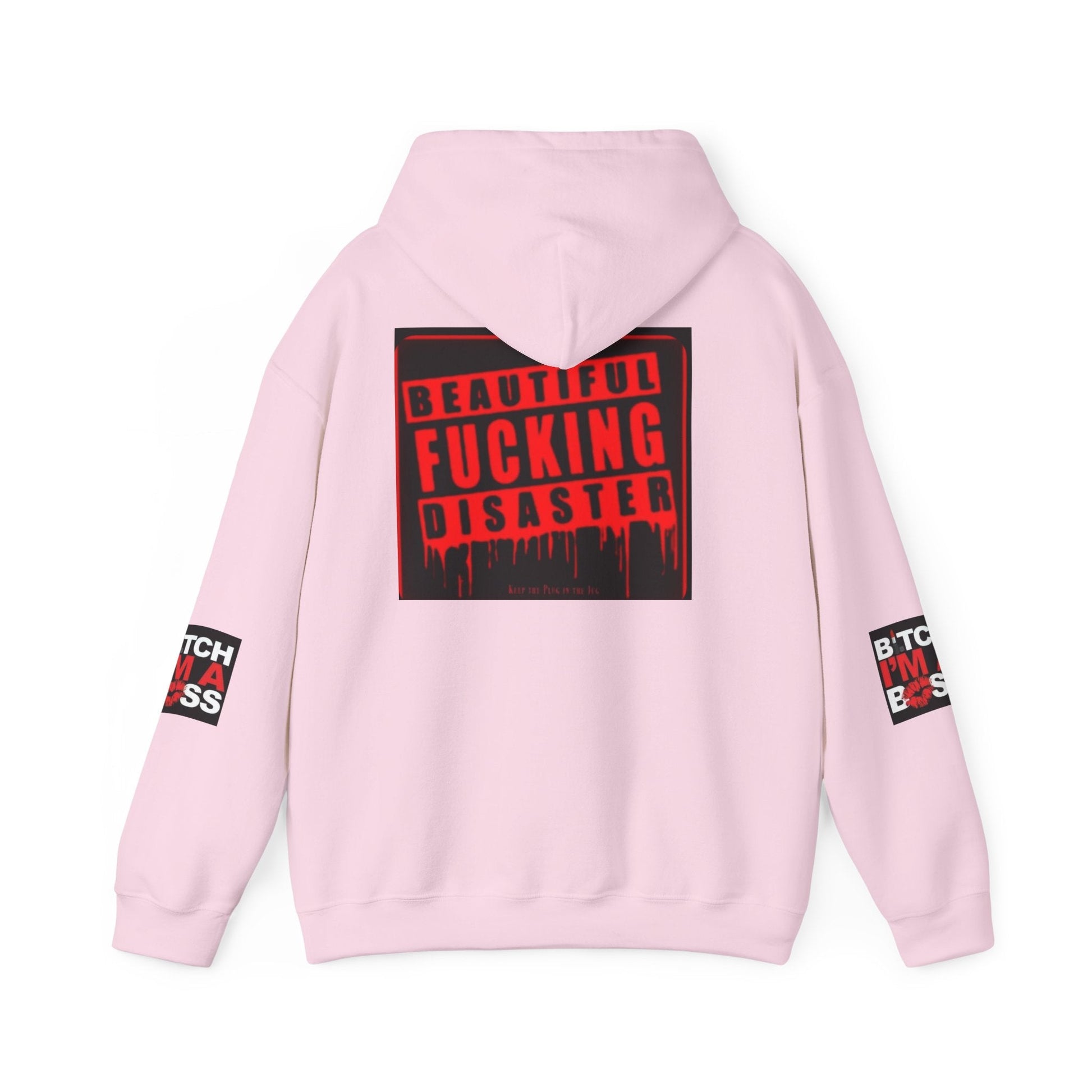 Hoodie — "Beautiful F***ing Disaster" Boss Babe Graphic Pullover - Cali Rich Clothing