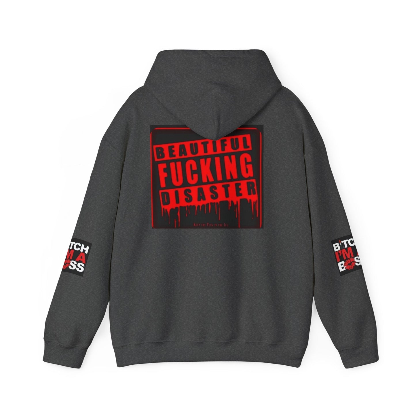 Hoodie — "Beautiful F***ing Disaster" Boss Babe Graphic Pullover - Cali Rich Clothing