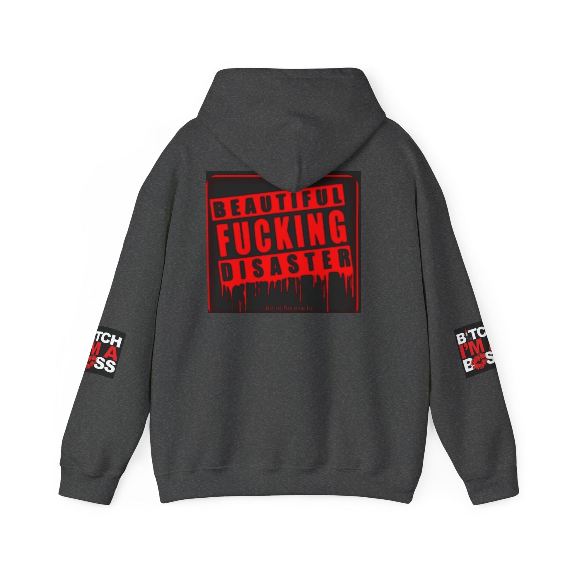 Hoodie — "Beautiful F***ing Disaster" Boss Babe Graphic Pullover - Cali Rich Clothing