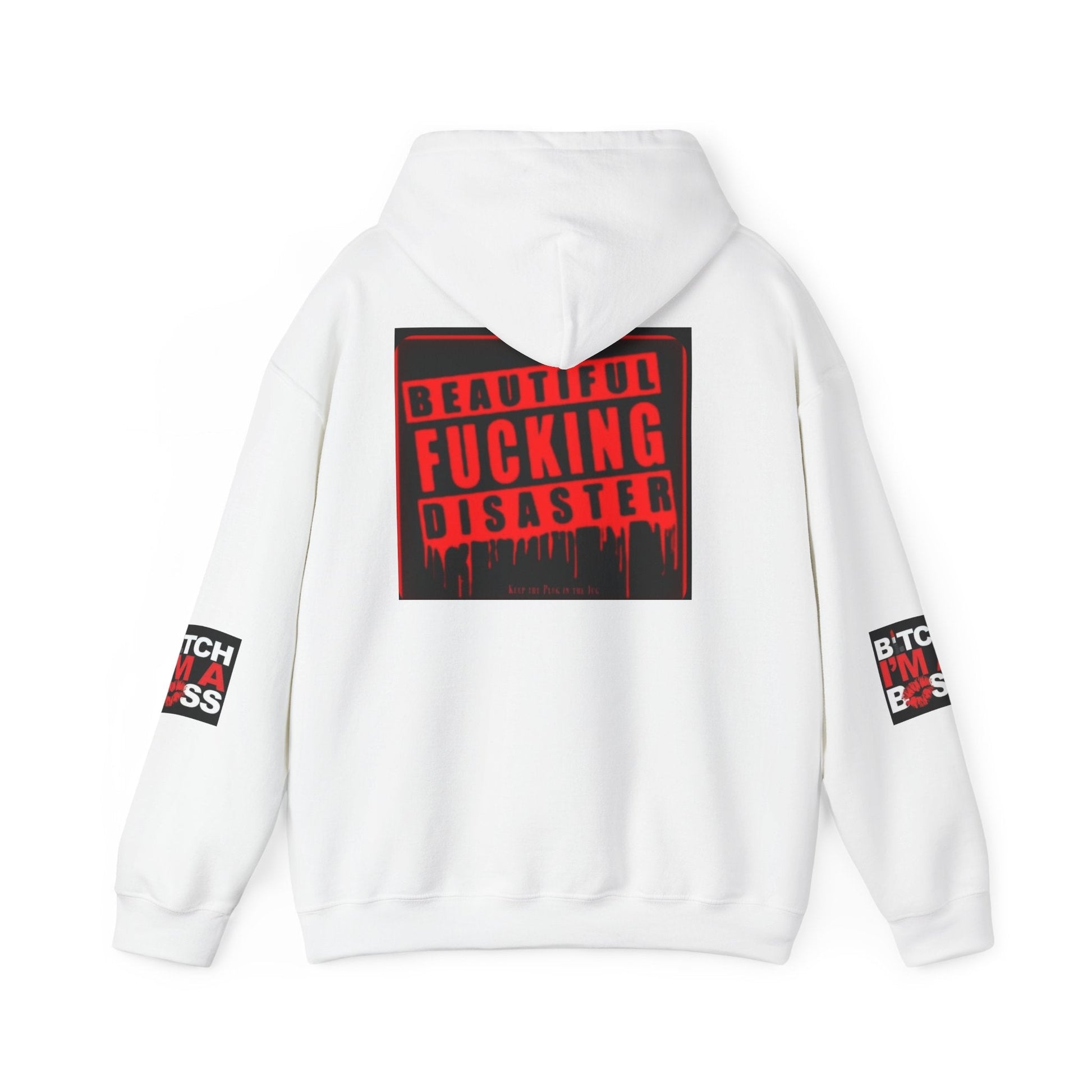 Hoodie — "Beautiful F***ing Disaster" Boss Babe Graphic Pullover - Cali Rich Clothing