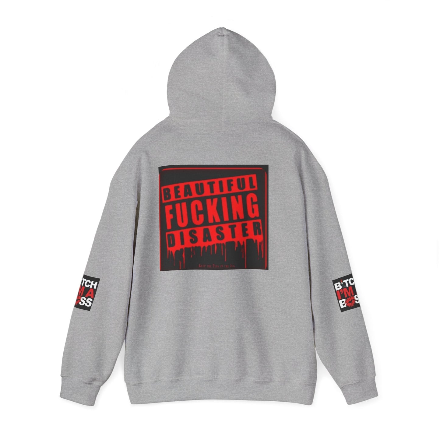 Hoodie — "Beautiful F***ing Disaster" Boss Babe Graphic Pullover - Cali Rich Clothing