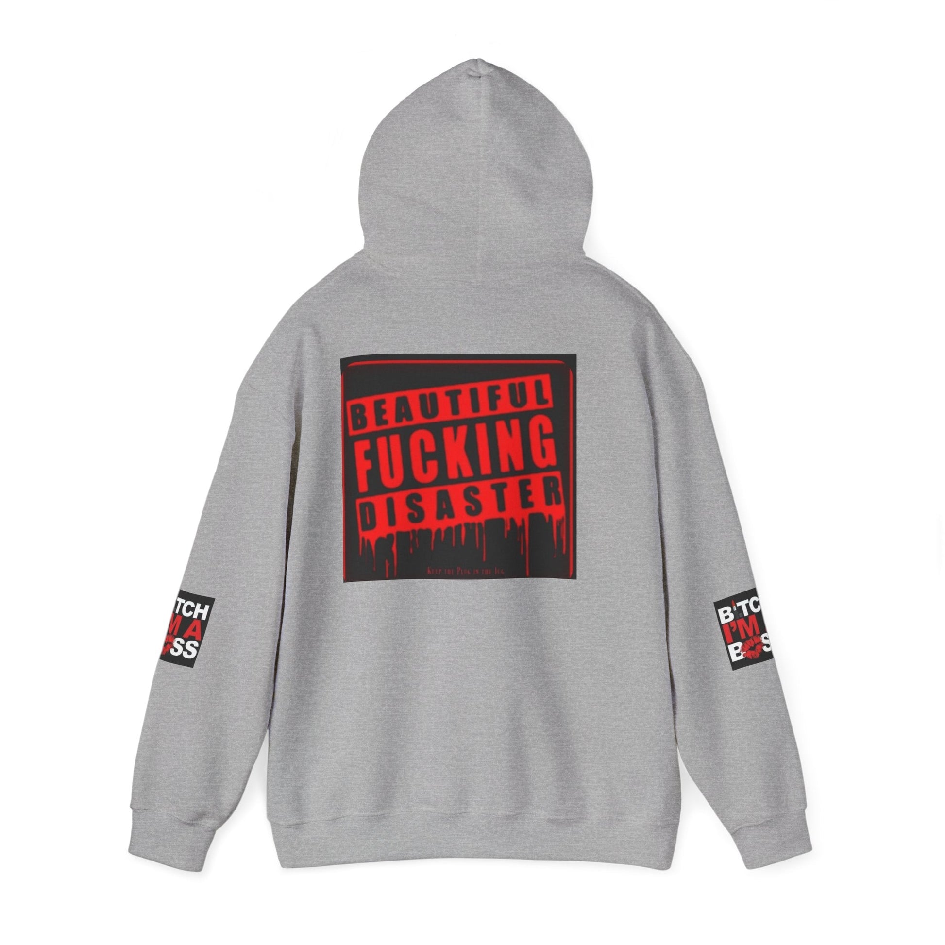 Hoodie — "Beautiful F***ing Disaster" Boss Babe Graphic Pullover - Cali Rich Clothing