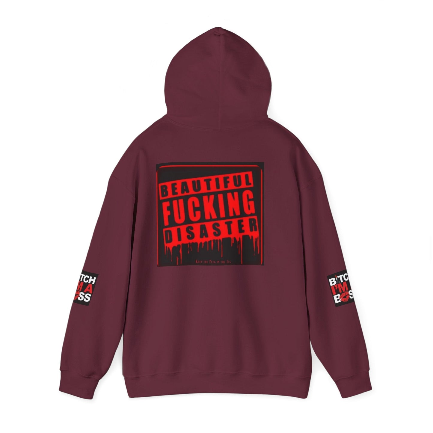 Hoodie — "Beautiful F***ing Disaster" Boss Babe Graphic Pullover - Cali Rich Clothing