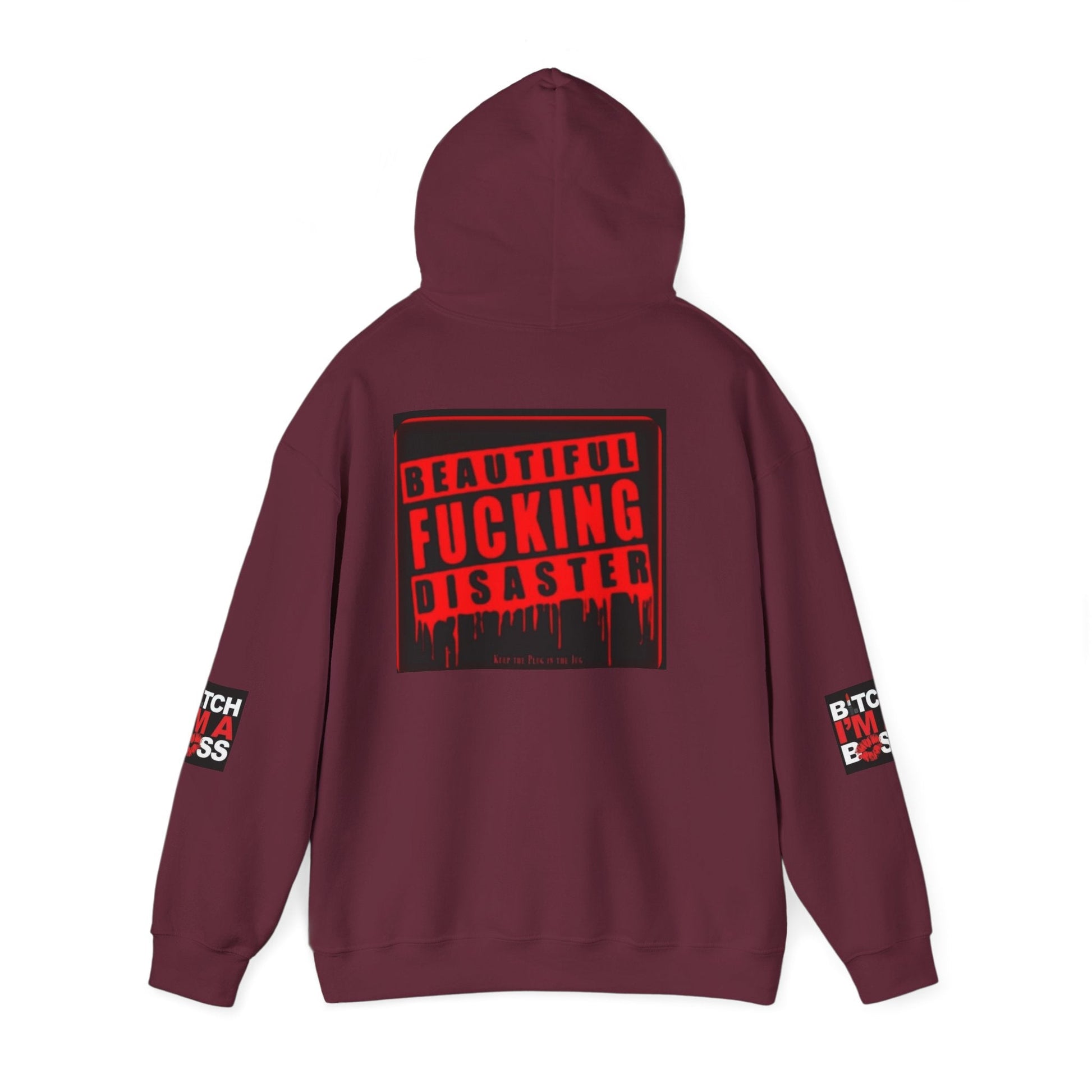 Hoodie — "Beautiful F***ing Disaster" Boss Babe Graphic Pullover - Cali Rich Clothing