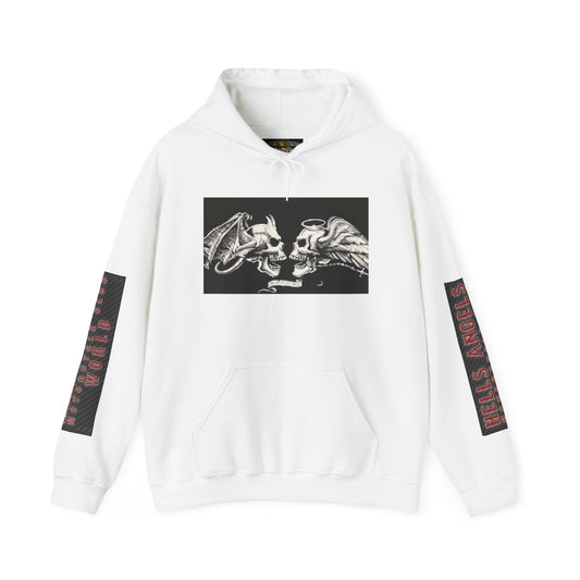 Skull Kiss Hoodie — Gothic Skeleton Couple Graphic Pullover - Cali Rich Clothing